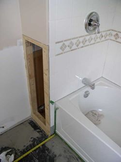 Shower Plumbing Access Panel, Hiding Plumbing Access Panel, Shower Access Panel Ideas, Diy Access Panel Door, Access Door For Plumbing, Access Panels For Plumbing, Hidden Access Panel Ideas, Diy Access Panel, Shower Access Panel