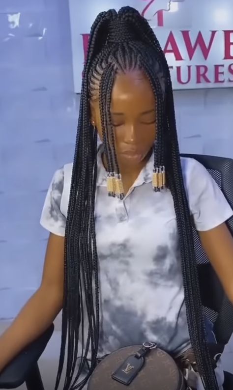 Attachment Hairstyles For Ladies, Suku Hairstyles With Attachments, Mwongezo Hairstyles, Nice Braids Hairstyles, Straight Up Hairstyles Braids African, Straight Up Braids African, Hair Attachments, All Back Hairstyle, Most Beautiful Hair