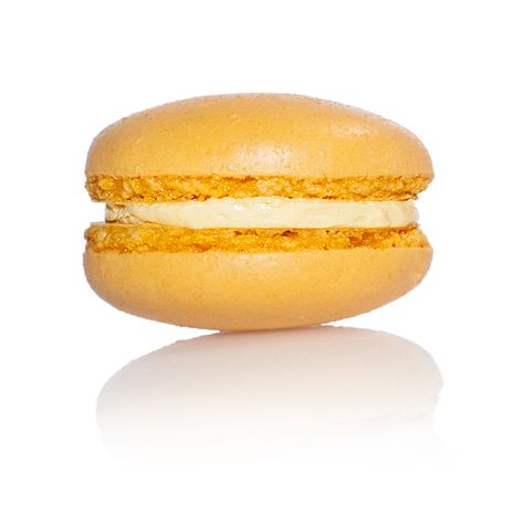 Orange Macaron www.SwallowMyWords.com Les Macarons, Fan Engagement, Lemon Yellow, Macaroons, Sports Fan, Hamburger Bun, Macarons, Fan, Orange