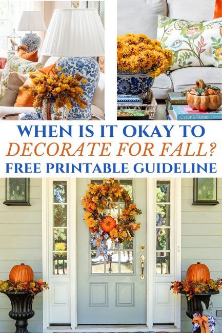 Are you wondering when to decorate for fall? Use this handy timetable to guide you through the process and make it more enjoyable! Early Fall Decor Late Summer Front Porch, When To Decorate For Fall, How To Decorate For Fall, September Decorating Ideas, Fall Mantels, Seasonal Pillows, Fall Room, Fall Room Decor, Decorate For Fall