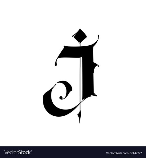 Letter J In Different Fonts, J Calligraphy Letter Capital, J Gothic Letter, Letter J Font Design, Old English J Tattoo, Caligraphy J, J In Calligraphy, J Calligraphy Letter, J Design Letter