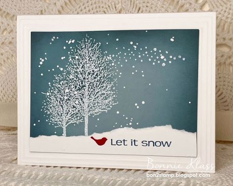 Stamping with Klass: Ink Blending on Coloured Card Ink Blending Cards, Snowflakes Drawing, Black Cards, Penny Black Cards, Sponging, Ink Blending, Christmas Sentiments, White Acrylic Paint, Torn Paper