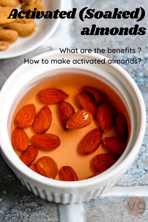 soaked almonds or activated almonds in a bowl Soaked Almonds Benefits, Mezze Platter, Almond Snack, Almonds Recipe, Soaked Almonds, Almond Benefits, Health Drinks, Flavored Salts, Almond Nut