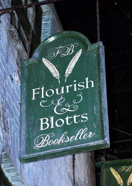 Flourish and Blotts Witch Minecraft, Flourish And Blotts, Metal Signage, Harry Potter Disney, Anniversaire Harry Potter, Theme Harry Potter, Images Harry Potter, Hogwarts Aesthetic, Slytherin Aesthetic