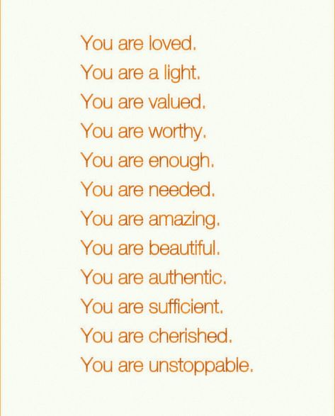 Repeat after me: “I am loved. I am light. I am valued. I am worthy. I am enough. I am needed. I am amazing. I am beautiful. I am authentic. I am sufficient. I am cherished. I am unstoppable.” #affirmations #morningmantra #youmatter #selftalk #liveunscripted #cricketunscripted #iamabeautifulmess #mystorymatters #everyonehasastorytotell I Am Special Quotes, I Am Valued, I Am Valuable, Authentically Me, I Am Light, I Am Unstoppable, I Am Special, Repeat After Me, I Am Loved