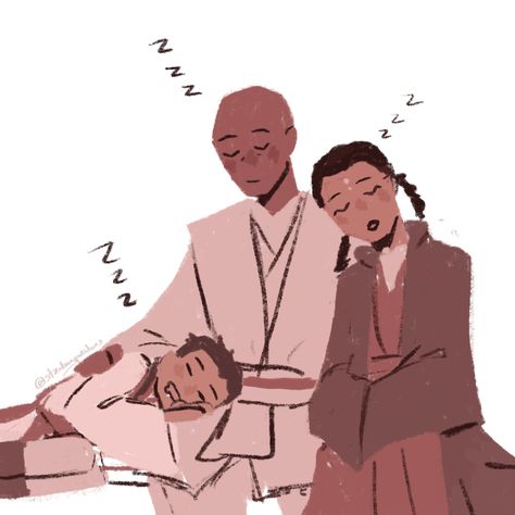 I think poor Mace Windu deserves a nap... Let this man sleep he needs it... Anyway I think Depa and baby Caleb would draw on his... Master And Padawan, Mace Windu, Han And Leia, Marvel Images, Star Wars Images, Hans Solo, Star Wars Movie, Family Drama, Star Wars Rebels