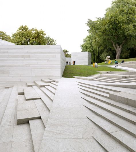 Shenzhen Antuo Hill Museums - JKMM Ramps Architecture, Step Ideas, Ramp Stairs, Landscape Stairs, Ramp Design, School Building Design, Museum Architecture, Architecture Rendering, Outdoor Sculpture