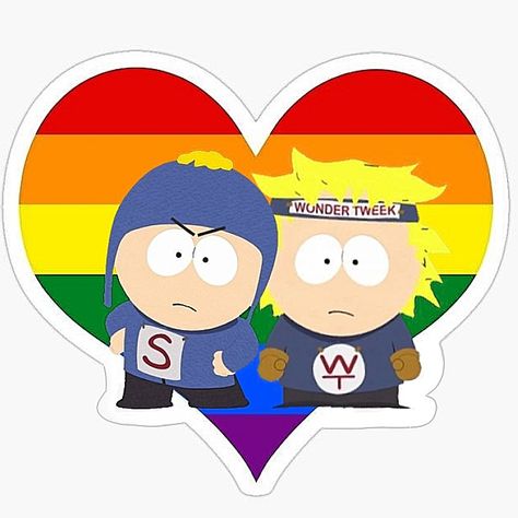 Craig And Tweek, Creek South Park, South Park Funny, Cute Laptop Stickers, South Park Characters, Tweek Y Craig, Dream Artwork, Anime Stickers, Cool Stickers