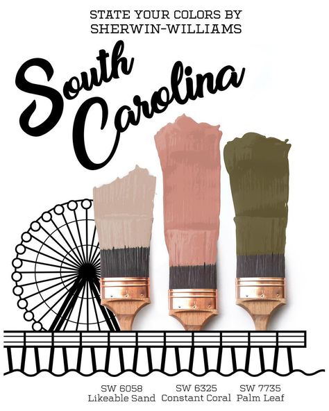 Likeable Sand, Carolina Bbq Sauce, Palmetto State, Leaf Coloring, Pink Houses, How To Be Likeable, Color Inspo, Paint Colors For Home, Benjamin Moore