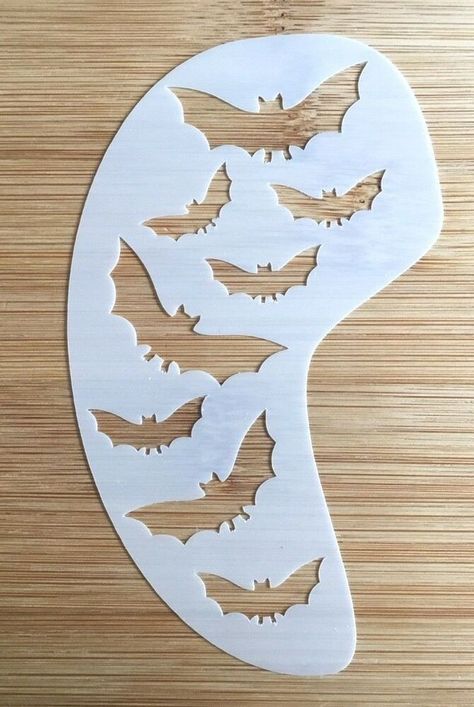 Halloween Face Paint Stencils, Face Painting Stencils Printable, Bat Face Paint, Halloween Face Paint Designs, Glitter Tattoo Kit, Adult Face Painting, Christmas Face Painting, Blade Cut, Face Painting Stencils