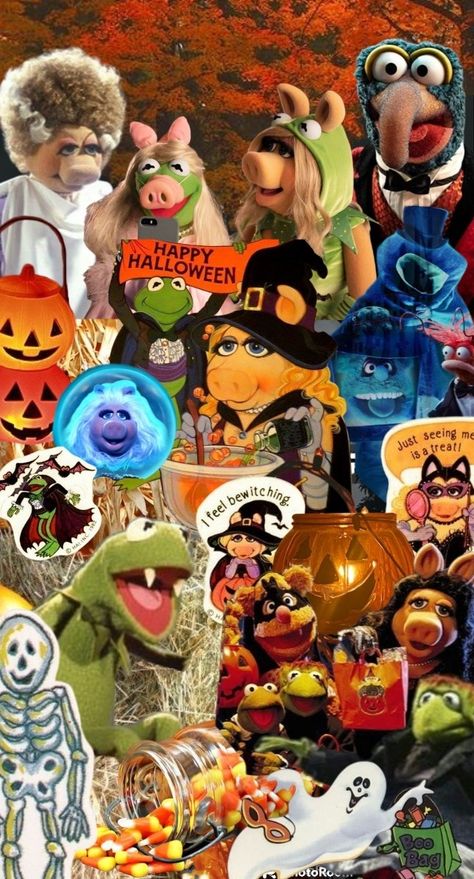 Muppets Lockscreen, Muppet Wallpaper, Muppet Theater, Muppets Wallpaper, Muppets Halloween, Muppet Collage, Halloween Collage Wallpaper, Cher Wallpapers, Halloween Collage