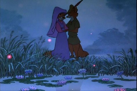 Robin Hood Cartoon, Robin Hood 1973, Robin Hood Disney, Maid Marian, Love Is Gone, Love Scenes, Disney Couples, Old Disney, Pinturas Disney