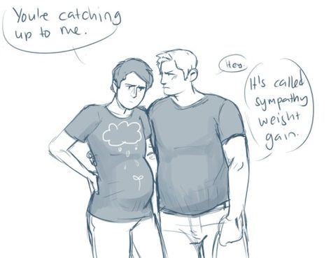 Mpreg Tumblr, Mpreg Stories, Supernatural Cartoon, Chubby Boy, Pregnant Man, Anime Pregnant, Mpreg Anime, Destiel Fanart, Body Type Drawing