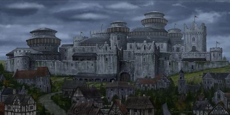 Game of Thrones - Winterfell Winterfell Art, Fortress Concept Art, Winterfell Castle, Game Of Thrones Story, Game Of Thrones Castles, Game Of Thrones Locations, Asoiaf Art, Jaime Lannister, Gra O Tron