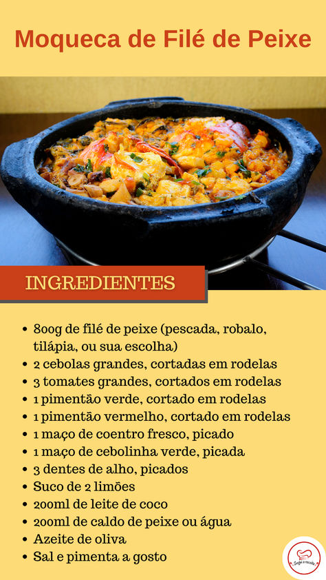 A moqueca de filé de peixe é um prato tradicional da culinária brasileira, conhecido por sua combinação única de sabores e aromas. Esta receita irá transportar você para as praias ensolaradas do Brasil, onde o frescor dos ingredientes se funde em um cozido cremoso e delicioso. Prepare-se para uma explosão de sabores e aromas que vão encantar seu paladar. Receita completa no link Personal Chef, Brazilian Food, Frozen Food, Bars Recipes, Fish Recipes, Coco, Good Food, Frozen, Favorite Recipes