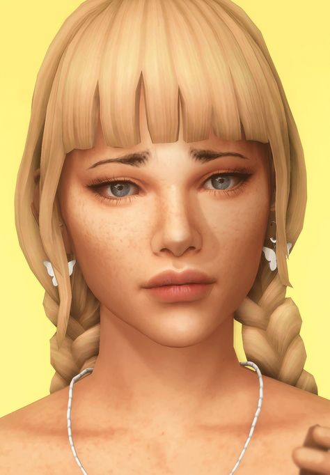 page braids | dogsill on Patreon Sims 4 Mm Hair, Turning Page, Vampire Hair, 4 Braids, Two Ponytails, Pelo Sims, Sims 4 Teen, Simple Ponytails, Sims 4 Mm