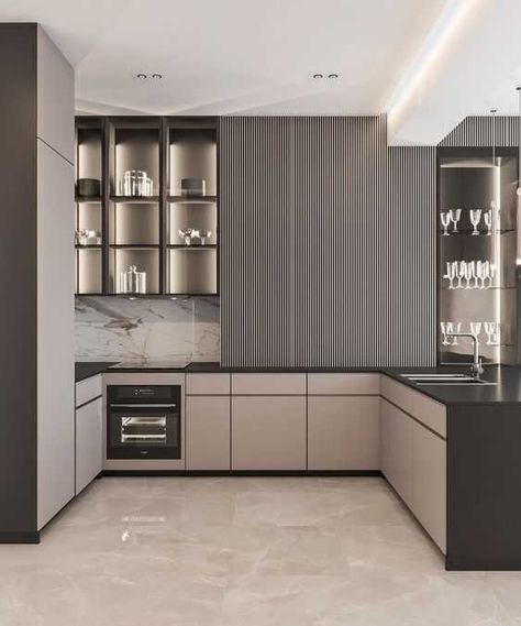 Luxurious Kitchens, Luxury Kitchen Decor, Latest Kitchen Trends, Modern Kitchen Design Black, Modern Kitchen Cabinet Design, Modern Kitchen Cabinets, Luxury Kitchen Design, Kitchen Room Design, Kitchen Inspiration Design