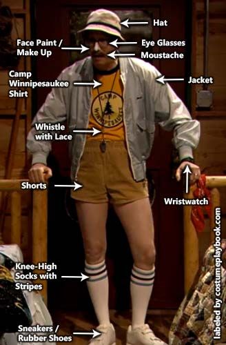 Summer Camp Halloween Costumes, Camp Counselor Outfit Costume, Camp Counselor Aesthetic Outfits Men, Camp Theme Party Outfit, Camp Director Outfit, Summer Camp Costume, Camp Costumes Ideas, Male Camp Counselor Aesthetic, Camp Leader Outfits