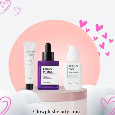 6 Best Korean Retinol Products for Beginners Korean Retinol Serum, Best Retinol Products For Beginners, Retinol Sensitive Skin, Korean Retinol Products, Beginner Retinol, Cosrx Retinol, Innisfree Retinol Cica, Innisfree Retinol, Retinol For Beginners