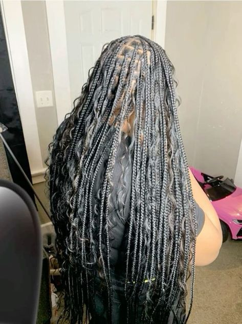 Medium Bohemian Knotless, Small Boho Braids, Small Boho Knotless, Small Boho Knotless Braids, Protection Hairstyles, Girls Braided Hairstyles Kids, Hair Inches, Small Knotless, Black Kids Braids Hairstyles