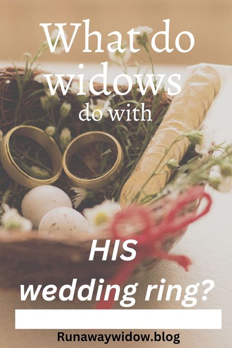 What do widows do with his wedding ring? Repurposed Wedding Rings, Repurpose Wedding Rings, Wedding Ring Memorial, Widow Ring, Widowed Wife, His Wedding Ring, Jewelry Repurposed, Vintage Jewelry Repurposed, Ring Displays