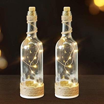 Baby Shower Ideas Gender Neutral, Wine Bottle Favors, Led Bottle Light, Wine Bottle Crafts Christmas, Wine Bottle Centerpieces, Wrapped Wine Bottles, Bottle Centerpieces, Glass Bottles With Corks, Trendy Baby Shower Ideas