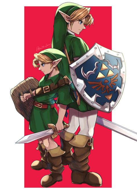 Oot Link, Zelda And Link, Zelda Video Games, Zelda Ocarina Of Time, Zelda Funny, Wooden Shield, Link Zelda, Majoras Mask, Nintendo Art