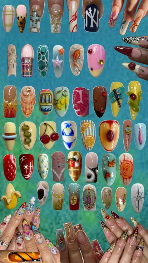 Inspo Collage, Hippie Nails, Summery Nails, Mermaid Nails, Classy Acrylic Nails, Really Cute Nails, Acrylic Nails Coffin Short, Cute Nail Art, Nail Studio