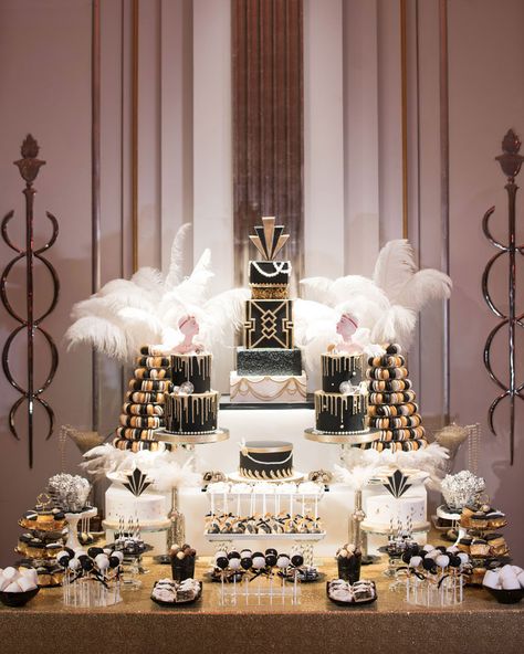 GC Couture Luxury Dessert Table Indulgence Bar Cake At Claridge's, Mayfair Roaring 20s Birthday Cake, Roaring 20s Cake, Great Gatsby Wedding Cake, Roaring 20s Birthday Party, Luxury Birthday Party, Speakeasy Wedding, Gatsby Birthday, Gatsby Birthday Party, Gatsby Party Decorations