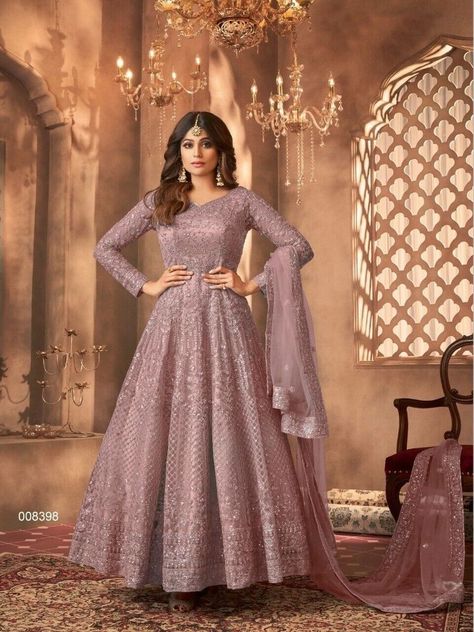 Elevate your style with these stunning Indian Bollywood Anarkali Gowns! Perfect for weddings and special occasions 💜👗 Made in India by Culturic India. #BollywoodFashion #AnarkaliGown #EthnicWear #eBay #eBayStore #eBaySeller #CulturicIndia #India #Anarkali #Doesnotapply #Purple #Women https://ebay.us/pdFbLW Material Kurti Design, Grey Anarkali, Gown Suit, Designer Anarkali, Anarkali Gown, Party Kleidung, Stylish Party, Embroidered Wedding, Anarkali Suit