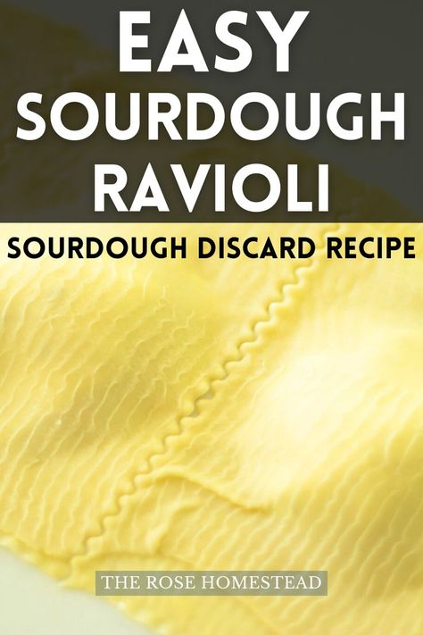 Uncooked sourdough ravioli that has been scored. Text reads Easy sourdough ravioli, sourdough discard recipe Sourdough Discard Ravioli, Sourdough Ravioli, Discard Pasta, Ravioli Recipe Filling, Sourdough Discard Rolls, Sourdough Pasta Recipe, Sourdough Pasta, Sourdough Recipe, Easy Sourdough