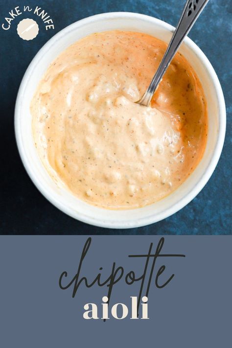 Looking for a way to add that missing kick to your dishes? Our Spicy Chipotle Aioli is ready in just 5 minutes! With a few everyday ingredients, this sauce brings extra flavor to any recipe. Recreate this irresistible homemade chipotle aioli that serves as a tangy spread, a creamy dip, and a flavorful addition to your favorite recipes. Aioli Recipe Easy, Chipotle Aioli Recipe, Easy Aioli, Grilled Cheese Food Truck, Aioli Sauce Recipe, Home Made Sauces, Chili Aioli, Cinco De Mayo Party Ideas, Brisket Tacos