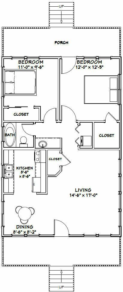 Modern Cottage Plans, Bedroom With Loft, Loft House Plans, Hotel Floor Plan, Cottage Plans, Modern House Floor Plans, Bungalow Floor Plans, Unique Floor Plans, Little House Plans