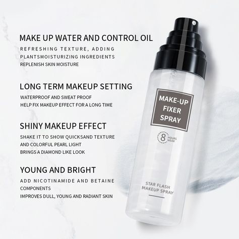 Shiny Makeup, Fix Makeup, Makeup Waterproof, Glossy Makeup, Makeup Spray, Base Makeup, Remove Makeup, Makeup Setting Spray, Make Makeup