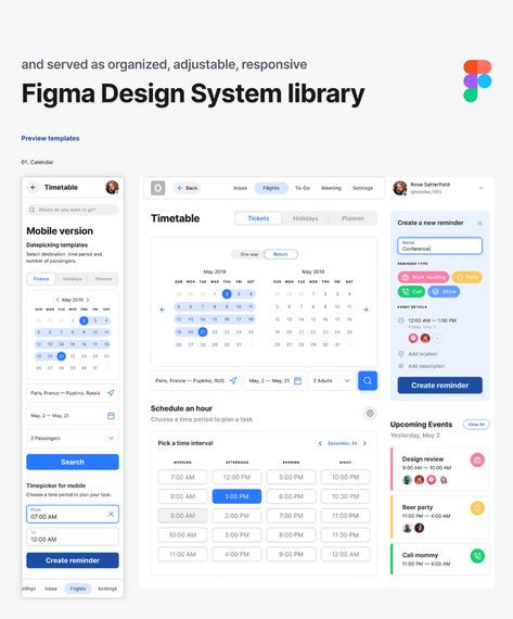 Figma UI kit - Desktop & Mobile Responsive Templates on Behance Design System Ui Kit, Table Ui Design, Figma Design Ideas, Table Ui, Flight App, Application Ideas, Ui Design Principles, Figma Design, Ui Ux 디자인