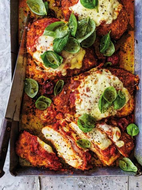 Schnitty stoush: Matt Preston on the origins of chicken parmigiana and how to cook it – recipe | Australian food and drink | The Guardian Chicken Parmagania Recipe, Veal Schnitzel, Cherry Tomato Pasta Sauce, Pork Schnitzel, Chicken Parmigiana, Cherry Tomato Pasta, Food Critic, Southern Fried Chicken, Australian Food