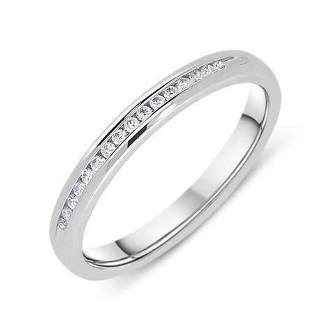 W Hamond Platinum Diamond Brilliant Cut Half Eternity Ring, BNN-247. This stunning half eternity ring features an array of sparkling brilliant cut diamonds, totalling 0.07cts, which are channel set into the polished platinum band. Designed perfectly for everyday wear, this ring has a substantial solid platinum band and would make the perfect eternity or wedding ring to sit comfortably alongside other bands. At W Hamond, we have an expert team of diamond specialists who handpick and grade each je Rings Jewelry Fashion, Half Eternity Ring, Quality Diamonds, Girly Jewelry, Ring Collections, Elegant Jewelry, Everyday Jewelry, Brilliant Cut Diamond, Eternity Ring