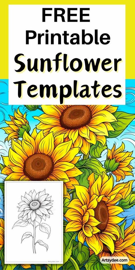 Craft with nature's beauty using these 14 Sunflower Templates! Whether you're scrapbooking, DIY-ing, or crafting with kids, these versatile templates offer endless creative possibilities. From paper crafts to home decor, these sunflower templates are perfect for adding a sunny touch to your projects. Let the vibrant spirit of sunflowers inspire your next creation! #sunflowertemplate #SunflowerCrafts #DIYTemplates #CraftingInspiration Mosaic Patterns Templates Free Printable, Mosaic Sunflowers, Paper Patterns Design, Printable Sunflower, Sunflower Template, Sunflower Mosaic, Sunflower Stencil, Sunflower Watercolor Painting, Sunflower Printable