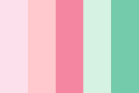 Sweet Watermelon Color Palette Watermelon Color Palette, Watermelon Color, Wedding Color Combos, Green Watermelon, Hex Color Palette, Sweet Watermelon, Pink Clouds, Hex Colors, Popular Colors