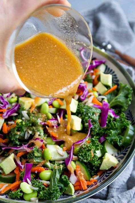 Miso Paste Salad Dressing, Ginger Miso Pasta Salad, Miso Ginger Salad, Miso Salad Recipes, Miso Salad Dressing Recipe, Salad With Miso Dressing, Ginger Miso Dressing, Miso Dressing Recipe, Miso Salad