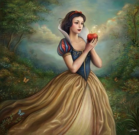 Snow White First Disney Princess, Sette Nani, Snow White Disney, Princesa Disney, Seven Dwarfs, Disney Princess Art, Princess Art, Beautiful Drawings, Disney Fan Art