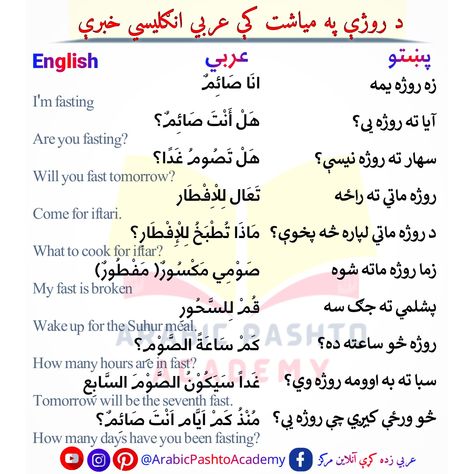 Learn Arabic and Pashto sentences Pashto Learning, Short Sentences, Spoken Arabic, Arabic Sentences, Journal Inspiration Writing, Arabic Phrases, Learn Arabic, Words And Phrases, Spoken English