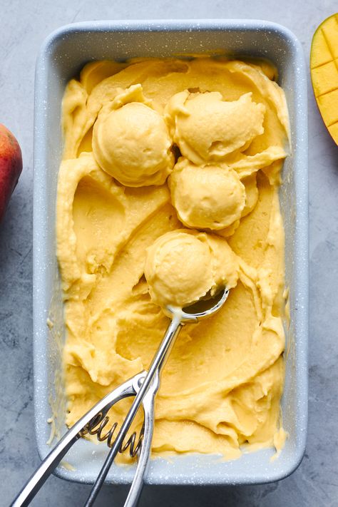 Mango Coconut Ice Cream • Olive & Mango Vegan Mango Ice Cream, Mango Ice Cream Recipe, Best Homemade Ice Cream, Coconut Milk Ice Cream, Healthy Ice Cream Recipes, Lemon Ice Cream, Lemon Ice, Mango Ice Cream, Coconut Ice