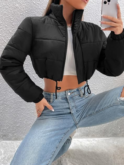 Fancy Casual Outfits, Outerwear Women Winter, Outfits Con Jeans, Winter Coats, Fancy Outfits, Winter Coats Women, Black Casual, Puffer Coat, Latest Fashion Clothes