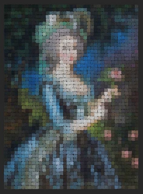 Famous Artworks, Rococo Art, Miniature Embroidery, Pix Art, Pixel Crochet, Famous Artwork, Pixel Pattern, Pixel Art Pattern, Lego Art