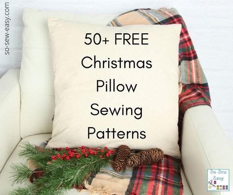 Here's a huge list of Christmas pillow sewing patterns that should give you some good ideas. Pillows are really easy and quick projects too that they make an excellent first project if you're a beginner at sewing. Pillow Sewing Patterns, Christmas Pillows Diy, Diy Cushion Covers, Christmas Sewing Patterns, Pillow Sewing, Throw Pillow Pattern, Diy Pillow Covers, Christmas Cushion Covers, Patterns Sewing