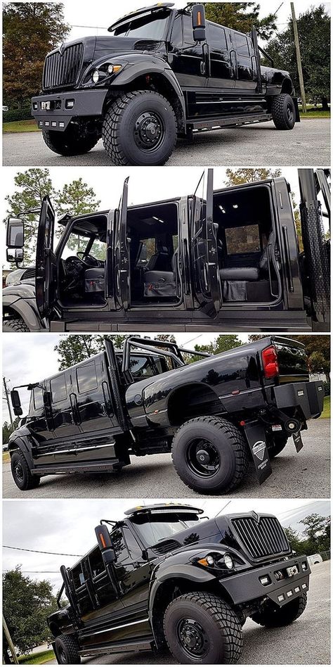 Motor vehicles are so ubiquitous in our lives that we sometimes think of them as a natural part of the urban environment. Like roads, bikes, trees, and coffee shops... However, some cars are so bizarre and 'out there' that you can’t help but do a double take. Six Door Truck, F 650 Super Truck, 6 Door Truck, F650 Trucks, Truk Ford, Mobil Off Road, 4 Door Sports Cars, Accessoires 4x4, Hummer Truck