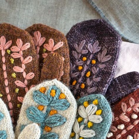 Embroidery On Knit, Happy News, Knit Mittens, Most Wanted, November 13, Knitted Gloves, Back In Stock, Secret Santa, Mitten Gloves