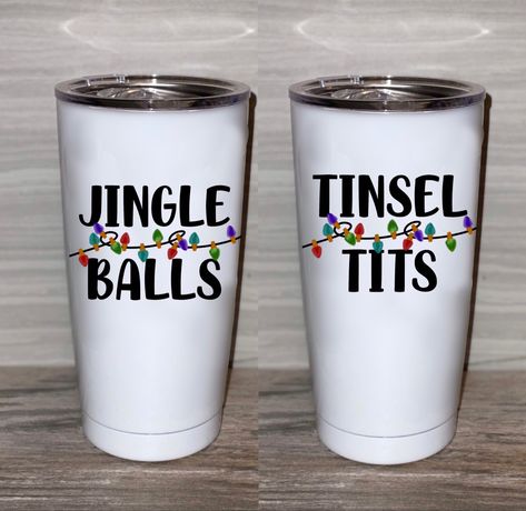 Funny Christmas Tumbler Ideas, Tumbler Ideas Funny, Funny Tumblers, Tumbler Decals, Cup Ideas, Tumbler Ideas, Tumbler Decal, White Cups, Christmas Tumblers