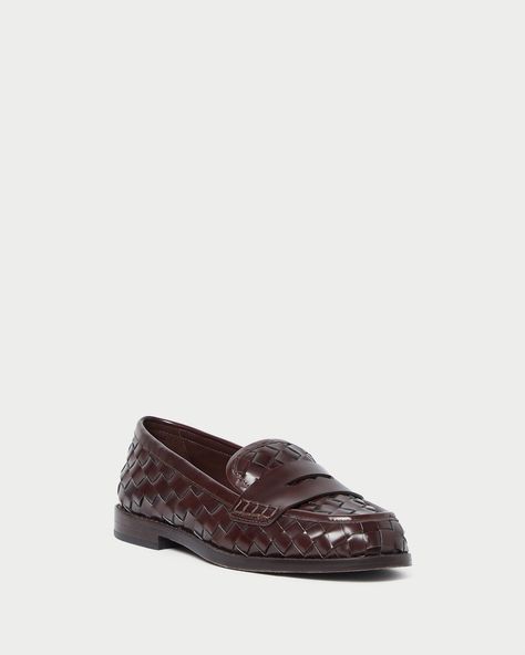 Rachel Espresso Woven Loafer The Rachel, Espresso Brown, Penny Loafer, Penny Loafers, Seasonal Fashion, Turks And Caicos Islands, Ethiopia, Caribbean Netherlands, Trinidad And Tobago